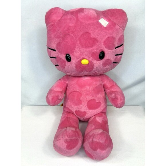 Hello Kitty Build-A-Bear Valentine's Day Pink Hearts Plush 2013 - No Bow - Picture 1 of 11
